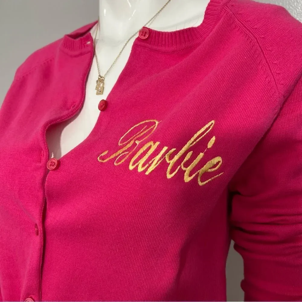 Carolyn Taylor Hot Pink Barbiecore Cardigan‎ Sweater - S